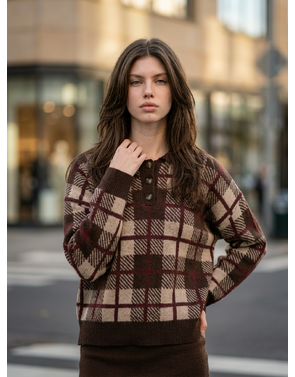 Garde-robe - Pull - Donker bruin