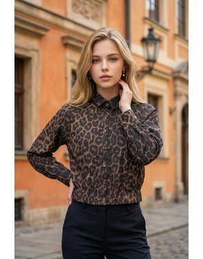Garde-robe - Blouse - Zwart-beige