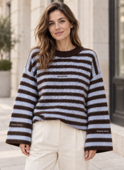 Garde-robe - Pull - Blauw-bruin