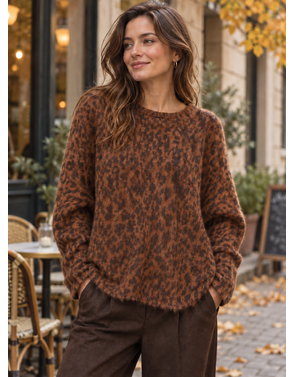 Garde-robe - Pull - Zwart-bruin