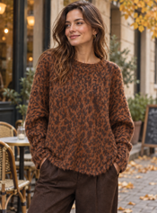 Garde-robe - Pull - Zwart-bruin