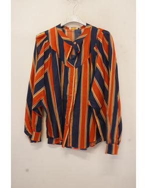 Garde-robe - Blouse - Blauw-oranje