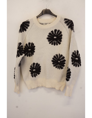 Garde-robe - Pull - Ecru-zwart