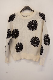 Garde-robe - Pull - Ecru-zwart