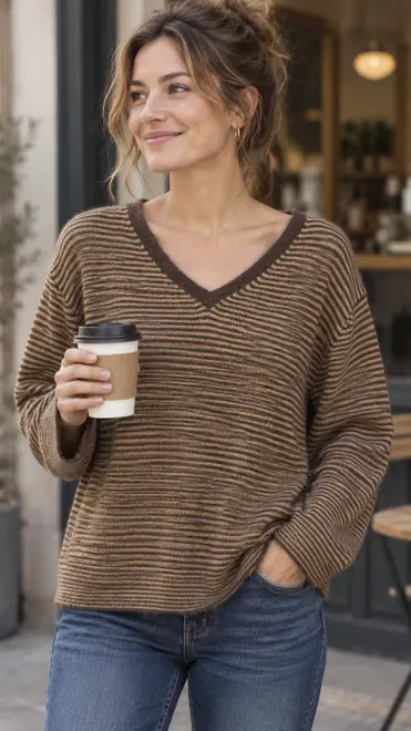 Garde-robe - Pull - Donker bruin