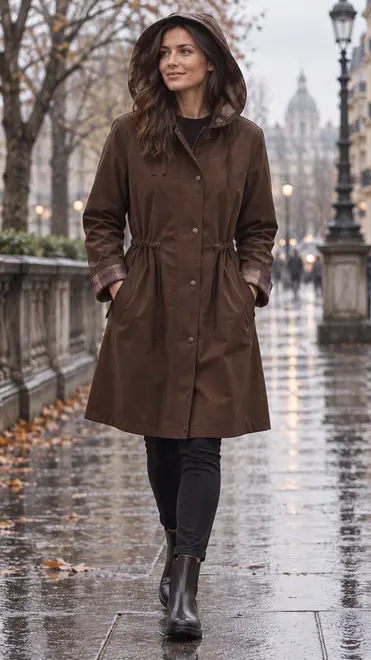 Garde-robe - Mantel - Donker bruin