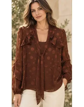 Garde-robe - Blouse - Donker bruin