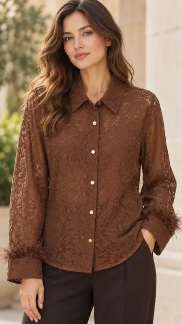 Garde-robe - Blouse - Donker bruin