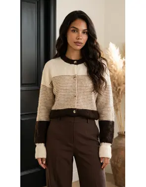 Garde-robe - Gilet - Donker bruin