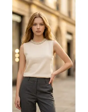Garde-robe - Gilet - Ecru