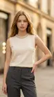 Garde-robe - Gilet - Ecru