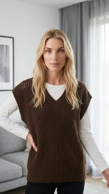 Garde-robe - Pull - Donker bruin