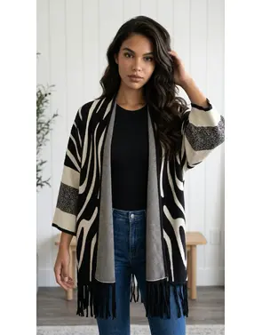 Garde-robe - Gilet - Zwart-wit