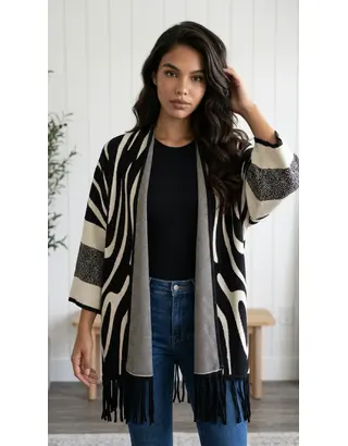 Garde-robe - Gilet - Zwart-wit