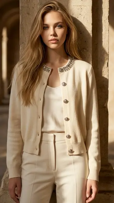 Garde-robe - Gilet - Ecru