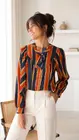 Garde-robe - Blouse - Blauw-oranje