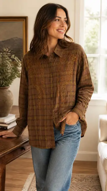 Garde-robe - Blouse - Donker bruin