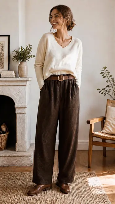 Garde-robe - Lange Broek - Donker bruin