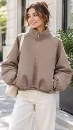 Garde-robe - Jas - Taupe