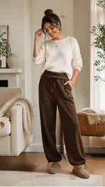 Garde-robe - Lange Broek - Donker bruin