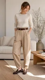 Garde-robe - Lange Broek - Beige