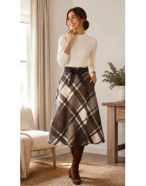 Garde-robe - Lange Rok - Bruin