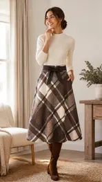 Garde-robe - Lange Rok - Bruin