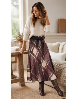 Garde-robe - Lange Rok - Paars