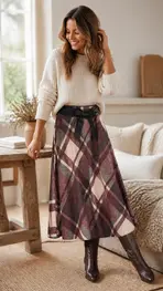 Garde-robe - Lange Rok - Paars