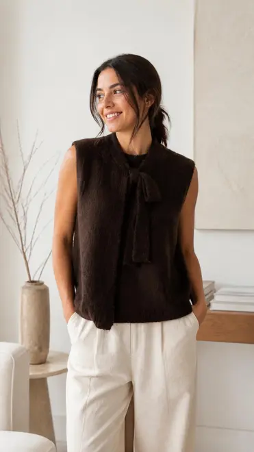 Garde-robe - Gilet - Donker bruin