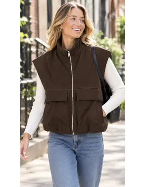 Garde-robe - Gilet - Donker bruin