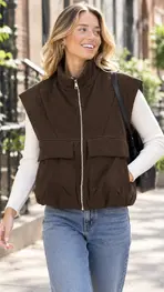 Garde-robe - Gilet - Donker bruin
