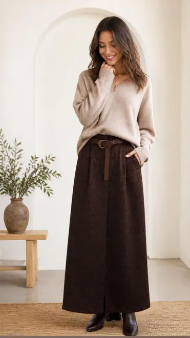 Garde-robe - Lange Broek - Zwart-bruin