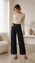 Garde-robe - Lange Broek - Donker jeans