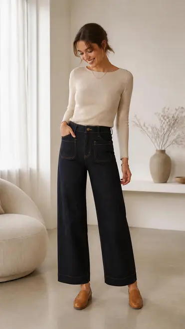 Garde-robe - Lange Broek - Donker jeans