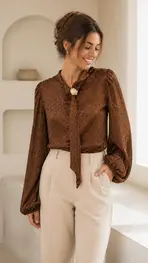 Garde-robe - Blouse - Donker bruin