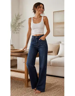 Garde-robe - Lange Broek - Donker jeans
