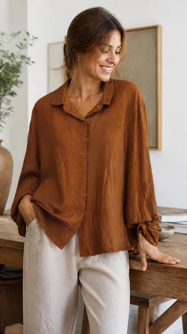 Garde-robe - Blouse - Camel