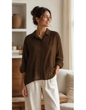 Garde-robe - Blouse - Donker bruin