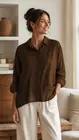 Garde-robe - Blouse - Donker bruin