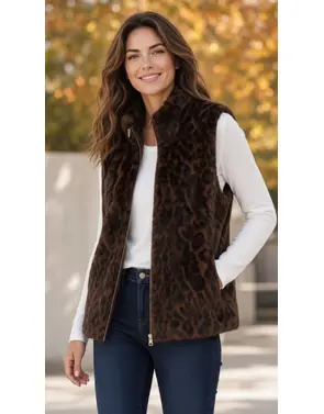 Garde-robe - body warmer - Zwart-bruin