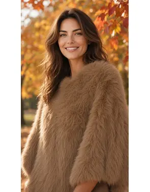 Garde-robe - Poncho - Taupe