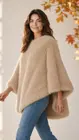 Garde-robe - Poncho - Ecru