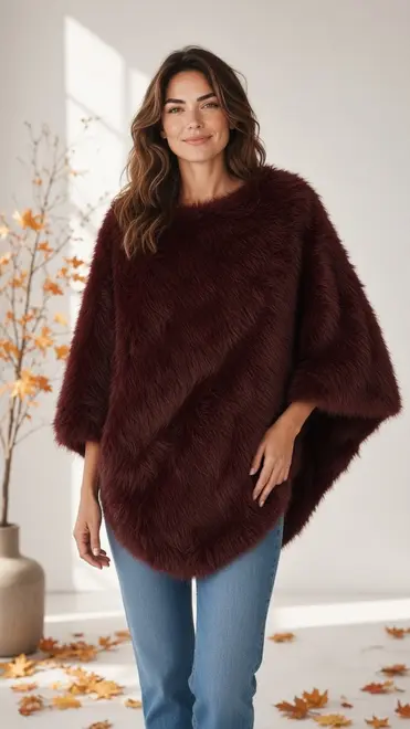 Garde-robe - Poncho - Bordeaux