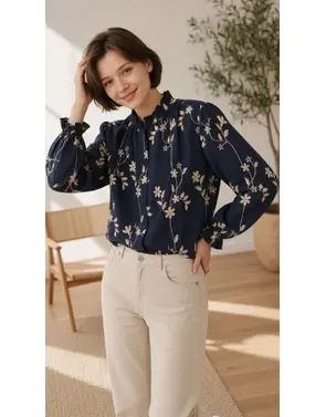 Garde-robe - Blouse - Marine