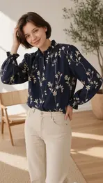 Garde-robe - Blouse - Marine