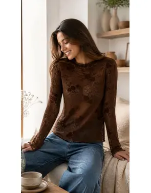 Garde-robe - Blouse - Donker bruin
