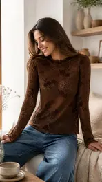 Garde-robe - Blouse - Donker bruin