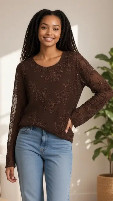 Garde-robe - Top - Donker bruin