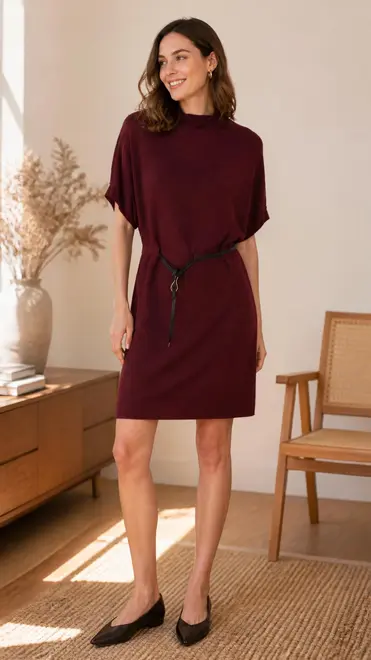 Garde-robe - Kort Kleedje - Bordeaux